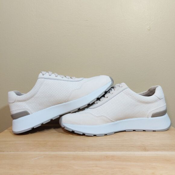 Peter Millar Wayfare Runner Shoes Ivory Suede MS24XF80 Men's Size 9 - Picture 4 of 8
